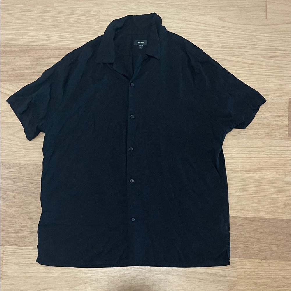 Express Men's Black Short Sleeve Shirt